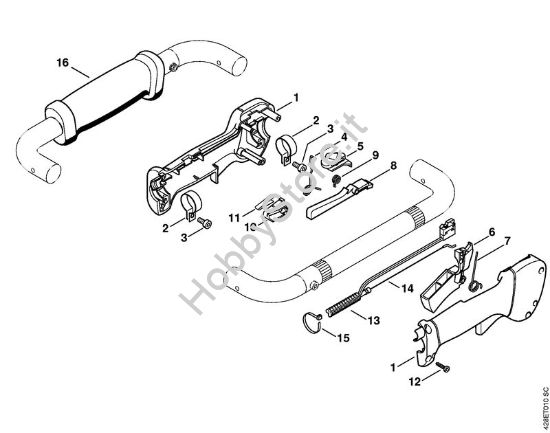 Impugnatura di comando BT 121 BT 121-Z brand Stihl